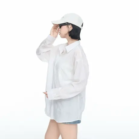 莱赛尔天丝凉感轻薄防晒长袖衬衫女春秋新款宽松休闲衬衣外搭上衣图片