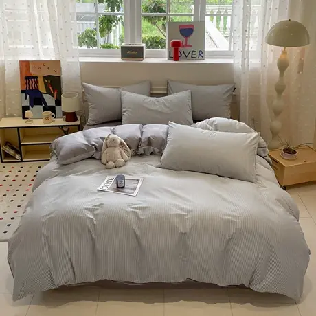 2026新款全棉纯棉简约款四件套柔软舒适亲肤图片