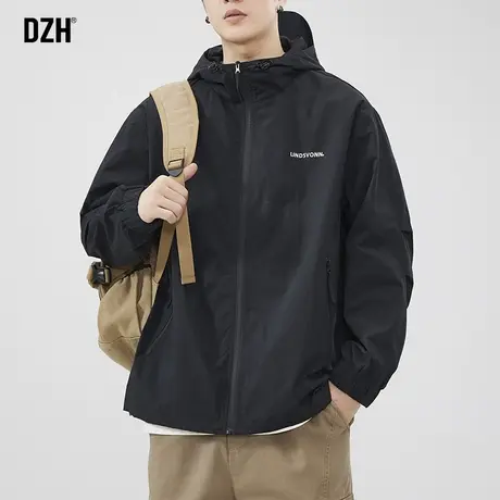 青少年冲锋衣外套秋款男潮高级感痞帅休闲男装2023新款衣服登山服商品大图