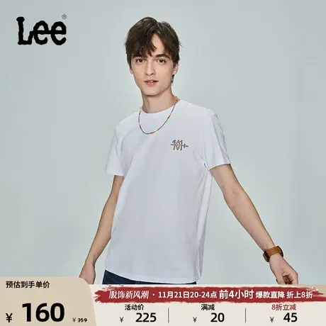 Lee商场同款101+23新品标准版多色圆领男短袖T恤LMT0049784DR图片