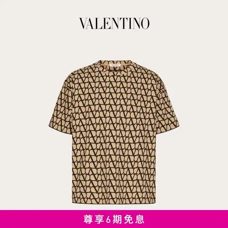 【24期免息】华伦天奴VALENTINO男士V标志印花棉质T恤商品大图