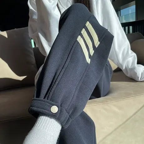 束脚运动裤女2024秋冬季新款高腰宽松显瘦休闲哈伦防风裤九分卫裤商品大图