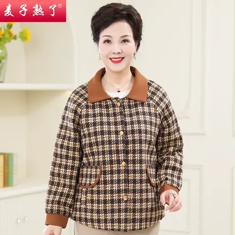 妈妈秋装外套2023新款小个子夹克50岁秋洋气阔太太上衣中老年女装商品大图