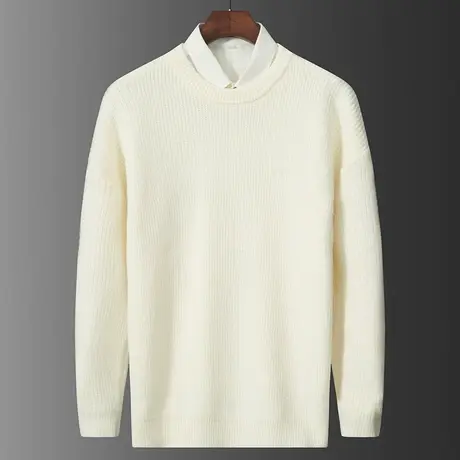 秋冬季日系港风圆领毛衣男士2023年新款针织衫冬天内搭上衣打底衫图片