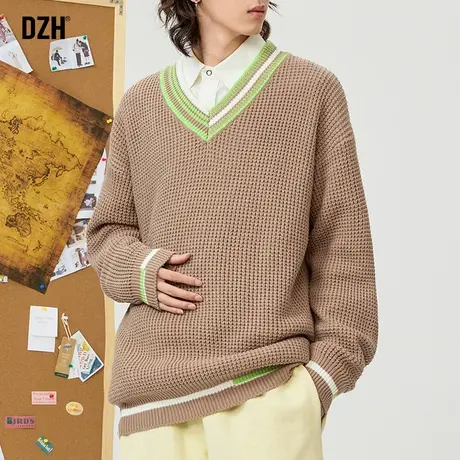 青少年v领学院风毛衣男冬季加厚长袖内搭打底针织衫2024新款线衣商品大图