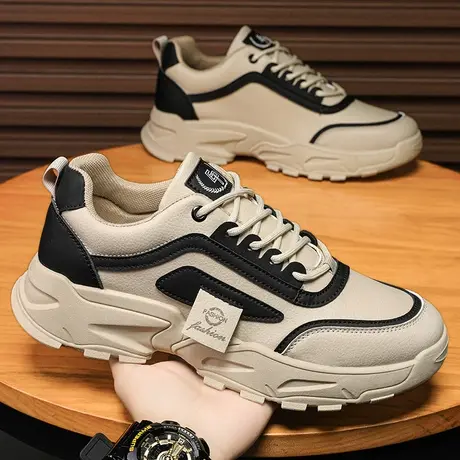 莆田潮牌男鞋2024年新款春夏季休闲运动鞋男士厚底跑步防滑老爹鞋商品大图