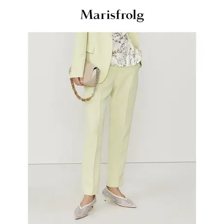 【日本进口面料】玛丝菲尔休闲裤春季新款三醋酸职场通勤西装裤商品大图