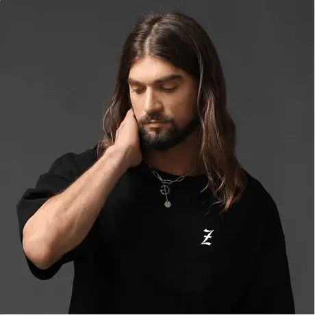 Ohlyah潮牌简约字母印花重磅美式加大短袖T恤男夏季宽松街头打底图片