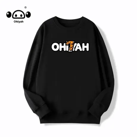 Ohlyah潮牌卫衣女春秋2023新年宽松慵懒超火纯棉圆领外套班服定制商品大图