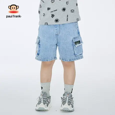 大嘴猴童装男童短裤夏装儿童裤子牛仔裤薄款白色夏季潮男孩夏款图片