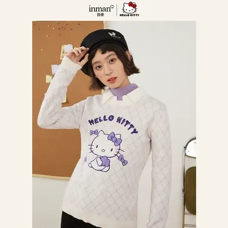 【商场同款】茵曼|三丽鸥联名系列Hello Kitty2022冬季新款针织衫商品大图
