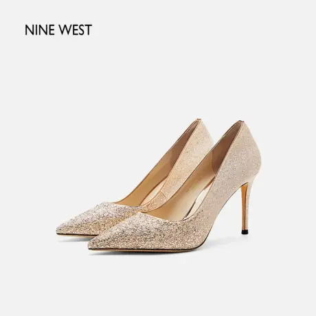 【商场同款】Nine West/玖熙高跟鞋浅口单鞋法式水钻尖头新娘鞋图片