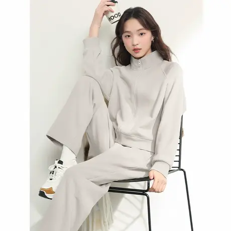 KWV真维斯卫衣外套女2025新款爆款短款女士春秋款开衫美式上衣女商品大图