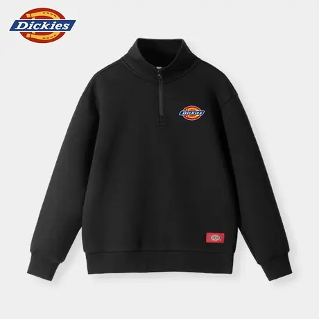 Dickies童装男童卫衣春秋款儿童潮牌半开襟运动服女童美式春装薄A商品大图