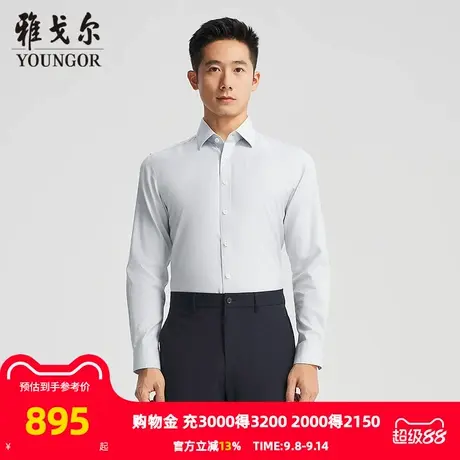 【商场同款】雅戈尔男士长袖衬衫春秋新款官方商务休闲长袖衬衫男商品大图