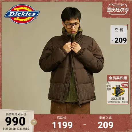 Dickies商场同款23新品秋冬新款工装小Logo棉服拉链保暖外套图片