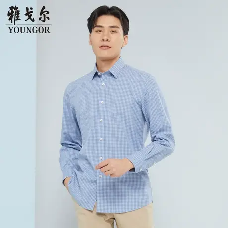 【商场同款】雅戈尔衬衫秋季官方商务休闲高级免烫通勤长袖衬衣商品大图