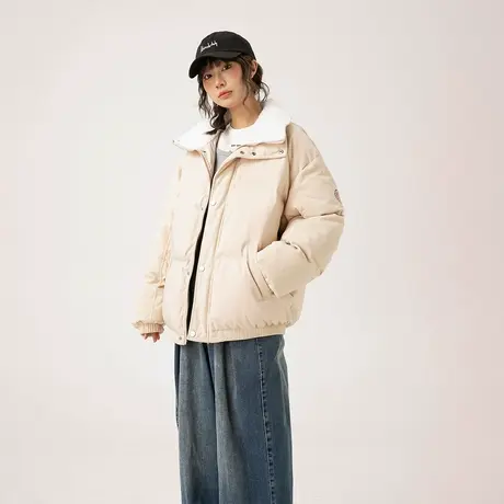 加厚冬季羊羔毛外套女2023新款复古灯芯绒拼接棉服宽松立领棉衣潮图片