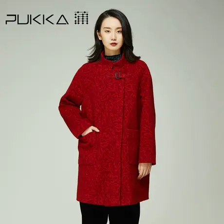 蒲PUKKA 女装毛呢外套2022冬装新款设计感时尚羊毛大衣商场同款图片