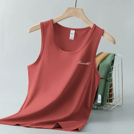 莫代尔背心男夏季冰丝凉感无袖t恤健身速干运动坎肩跨栏篮球吊带商品大图