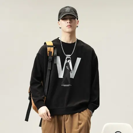 百搭长袖卫衣休闲字母印花卫衣男高档男士卫衣潮牌宽松长袖卫衣男图片