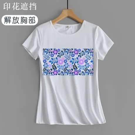 免穿文胸短袖T恤胸前印花遮挡防凸点夏商品大图