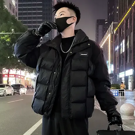 2023冬季个性设计感网红潮牌厚款棉服保暖棉衣潮流休闲轻熟外套图片