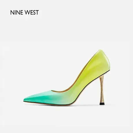 Nine West/玖熙多巴胺高跟鞋2024年春季新款漆皮细跟尖头单鞋宴会图片