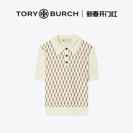 【12期免息】TORY BURCH 汤丽柏琦 印花短袖POLO衫 147959图片