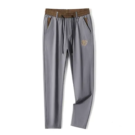 冰丝长裤子男士休闲裤夏季薄款宽松潮流百搭速干直筒运动裤春秋款图片