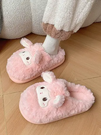 可爱小羊毛毛拖鞋女外穿2023年秋冬新款软底防滑踩屎感棉拖ins潮商品大图