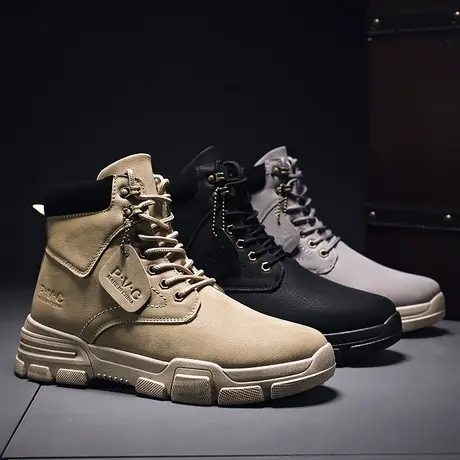 防雨鞋男时尚潮流钓鱼鞋劳保厨房防滑工作鞋高筒马丁靴水鞋雨靴男商品大图