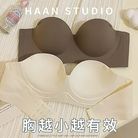 半杯内衣女小胸聚拢显大无钢圈收副乳无痕文胸罩加厚大胸薄款夏季商品大图