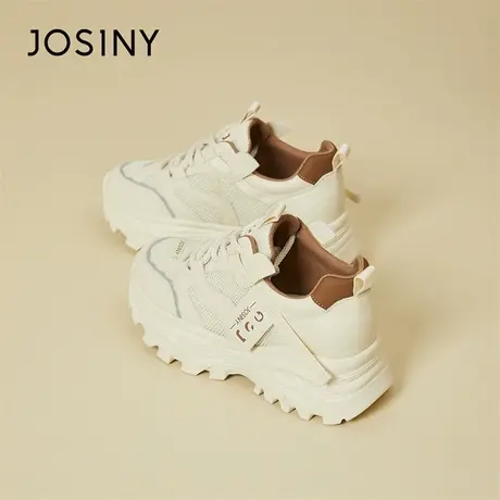 Josiny/卓诗尼老爹鞋女2024新款春季百搭透气轻便厚底休闲运动鞋商品大图