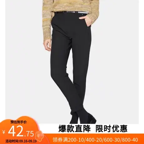 艾格冬季女装时尚百搭休闲个性舒适薄款休闲裤Y1444商品大图