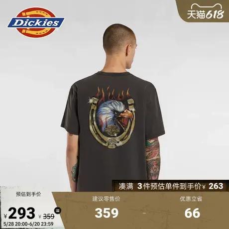 Dickiesx HARLEY DAVIDSON 哈雷联名短袖T恤 仿磨损效果图片