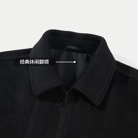 HLA/海澜之家POWER YOUNG系列夹克2023春秋新款加厚呢绒外套男图片
