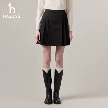 【商场同款】Hazzys哈吉斯2025秋季新品女时尚裙子休闲百褶裙短裙图片