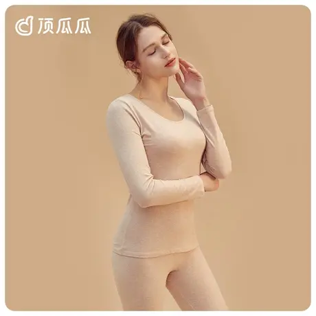 顶瓜瓜德绒发热内衣女打底衫男棉毛衫情侣磨毛冬秋衣秋裤保暖套装图片