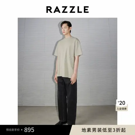 RAZZLE 地素男装黑色秋季牛仔直筒裤商品大图