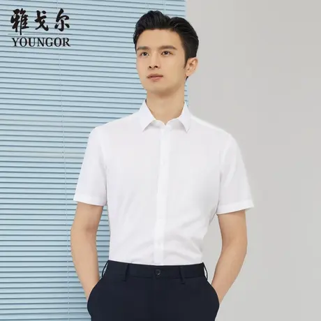 雅戈尔奥莱 商场同款男士短袖衬衫新款官方正品商务休闲短袖衬衫商品大图