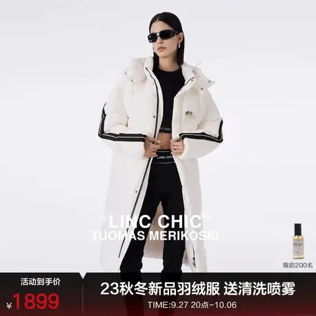 【设计师联名款】LINC金羽杰羽绒服无性别女长款23冬新品学院面包图片