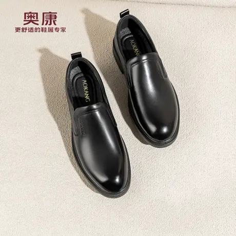 奥康 男鞋2025秋季新款乐福鞋时尚一脚蹬简约休闲皮鞋门店发货商品大图