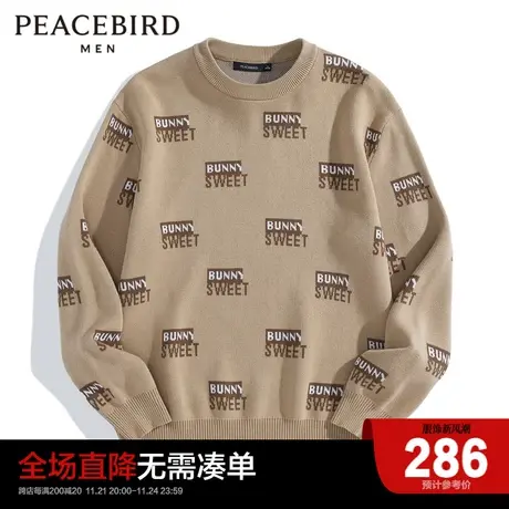 【商场同款】太平鸟男装 2023年春季新款毛套衫宽松毛衣B1EBD1235图片