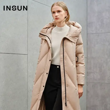 INSUN恩裳奥莱2023冬季中空纱长白山鹅绒羽绒服图片