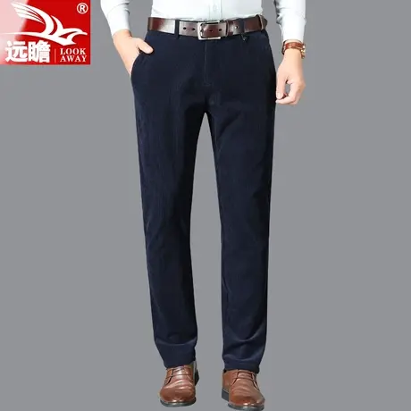 秋冬2022年新款灯芯绒休闲裤男加绒加厚宽松直筒条绒裤灯草绒长裤商品大图