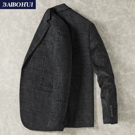 中年西装外套男士韩版修身秋季新款商务时尚休闲小西服上衣男单件图片