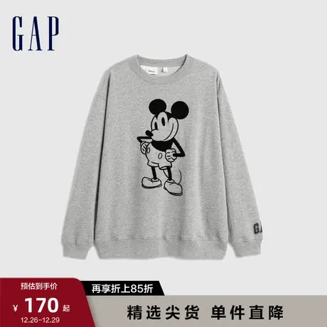 【迪士尼联名】Gap女装冬季新款抓绒保暖卫衣时尚休闲上衣811624图片