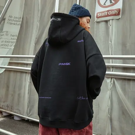 国潮oversize卫衣男冬季国潮潮流连帽潮牌加肥加大情侣宽松外套商品大图