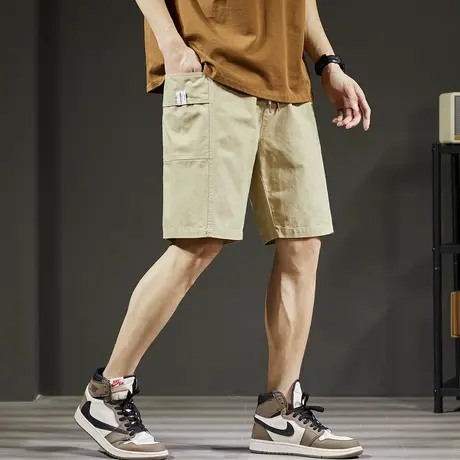 唐狮休闲短裤夏季男士五分裤韩版直筒学生运动工装裤潮牌卫裤图片